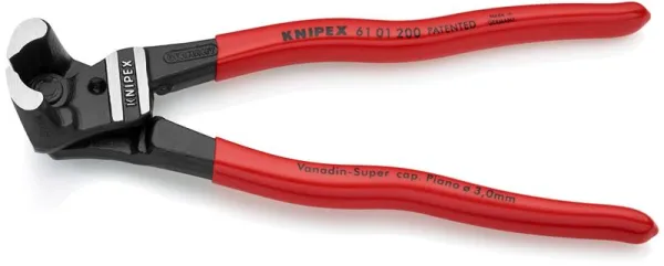 Knipex Bolt Cutter high leverage black atramentised, plastic coated 200 mm