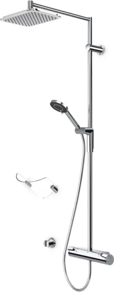 Oras Optima Rain shower system, chrome