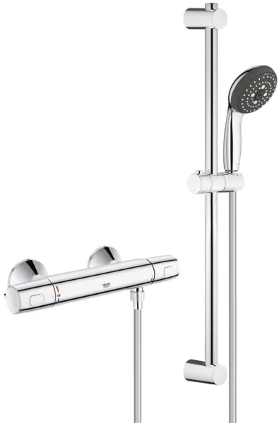 Grohe Precision Trend shower set with thermostat fitting, chrome