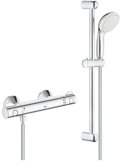 Grohe Tempesta II shower set incl. Grohtherm 800 shower mixer, chrome