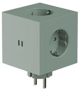 Avolt Square 2 Power Strip Oak Green