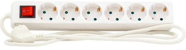 Power strip with switch 6 sockets with earth 1.5m 3G1
